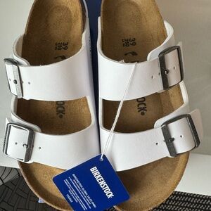 Brand new white womens Birkenstocks